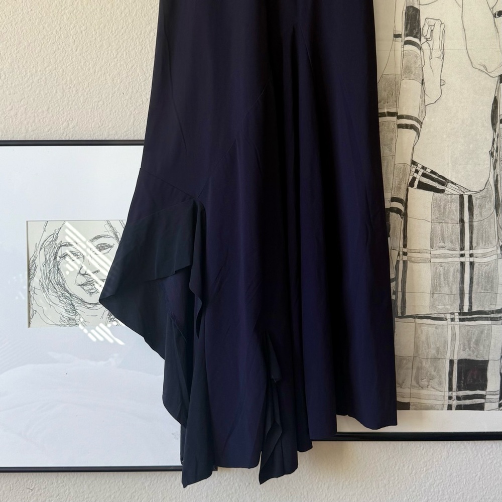Vintage Marithé François Girbaud Sleeveless Asymmetrical Navy Black Dress - Picture 3 of 10